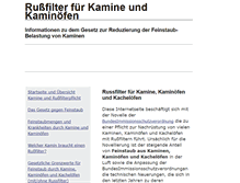 Tablet Screenshot of kamin-russfilter.de